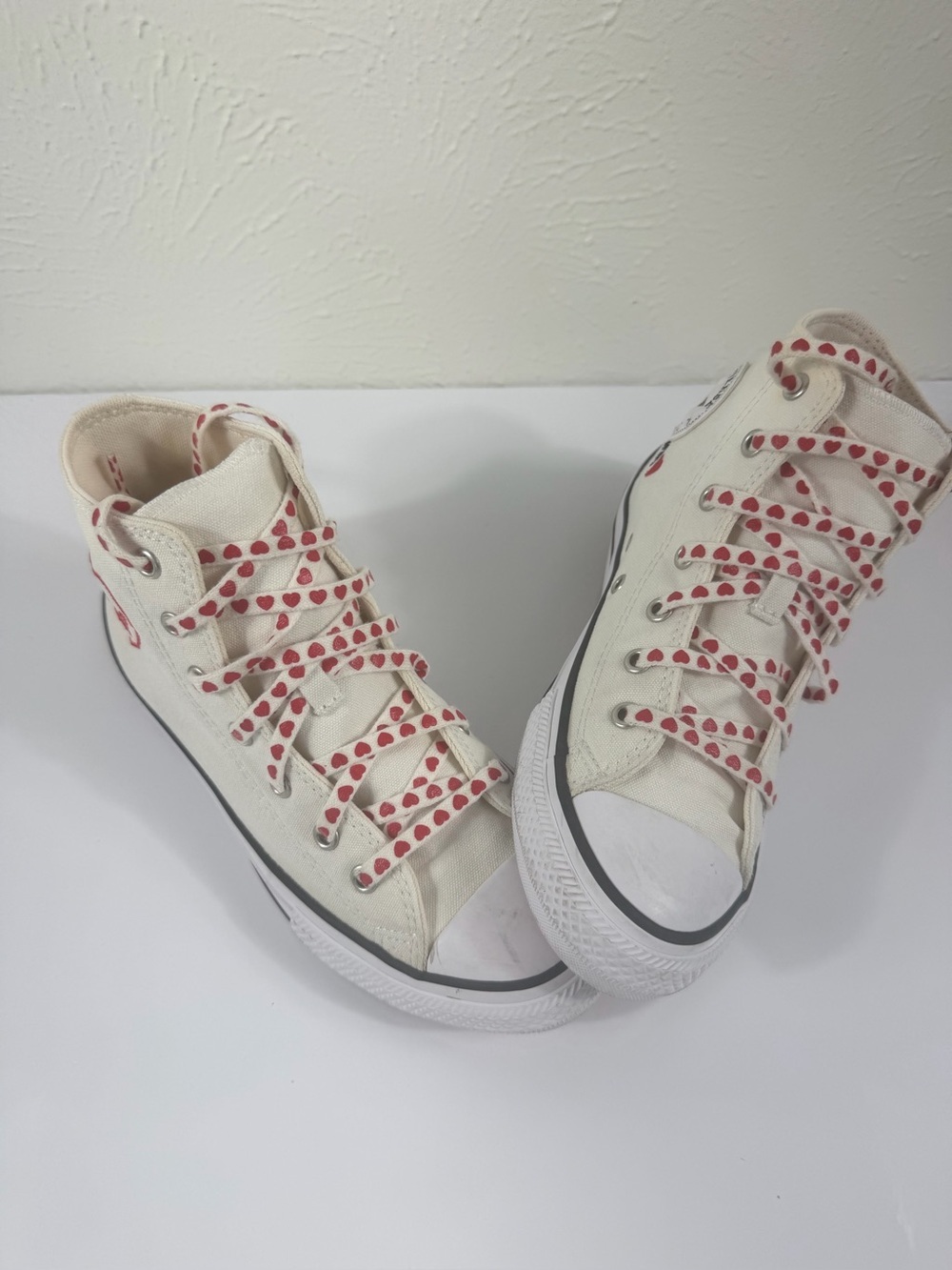 Converse Chuck Taylor All Star High Top Made With Love Hearts White Size 4